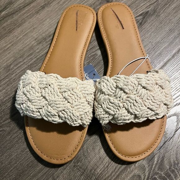 Universal Thread Women Rosie Woven slide Sandals size 9 1/2 - Picture 1 of 4